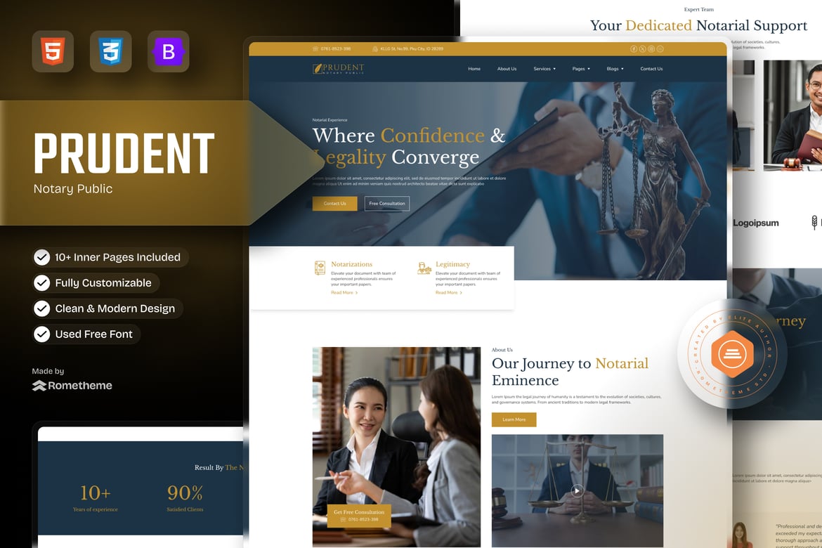 Prudent - Template Website Notaris & Layanan Hukum yang Profesional