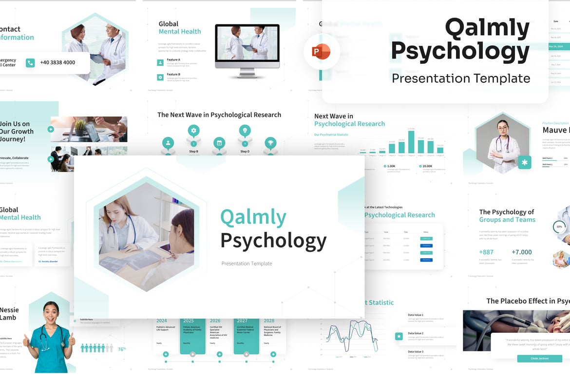 Template PowerPoint Psikologi yang Mengesankan