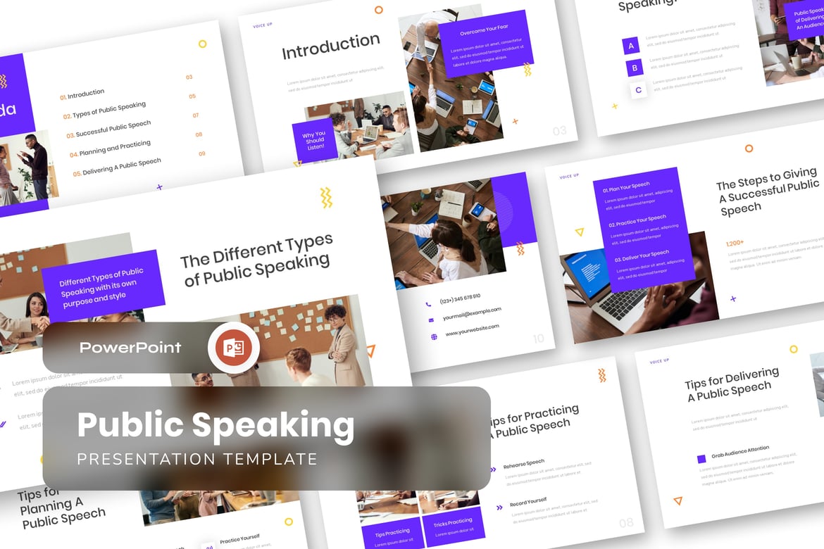 Template Presentasi PowerPoint untuk Public Speaking yang Menarik