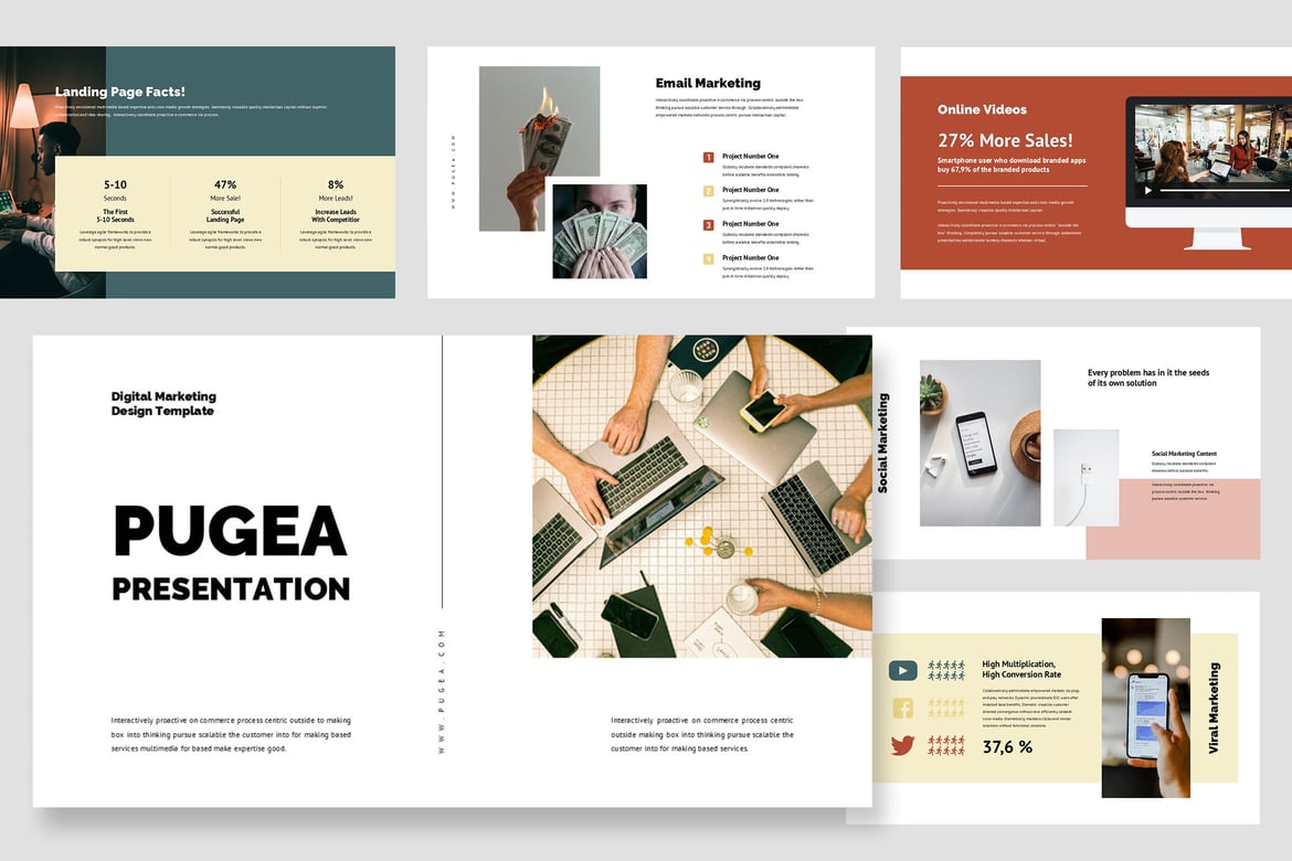 Pugea: Template Powerpoint Digital Marketing yang Menarik