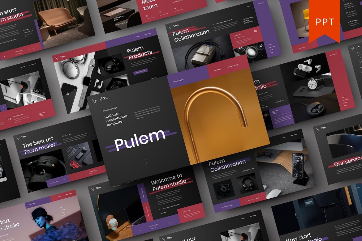 Pulem – Template PowerPoint Bisnis Modern dan Profesional