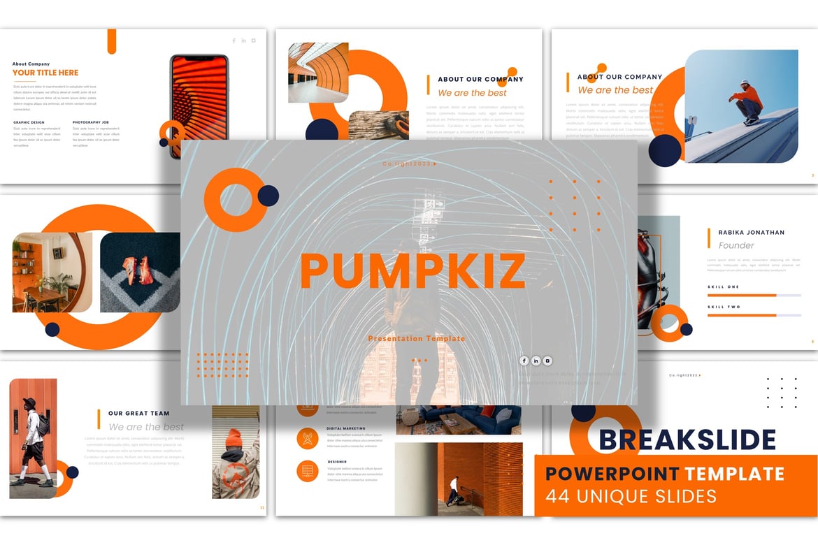 Template Presentasi PowerPoint Pumpkiz - Solusi Kreatif untuk Presentasi Anda