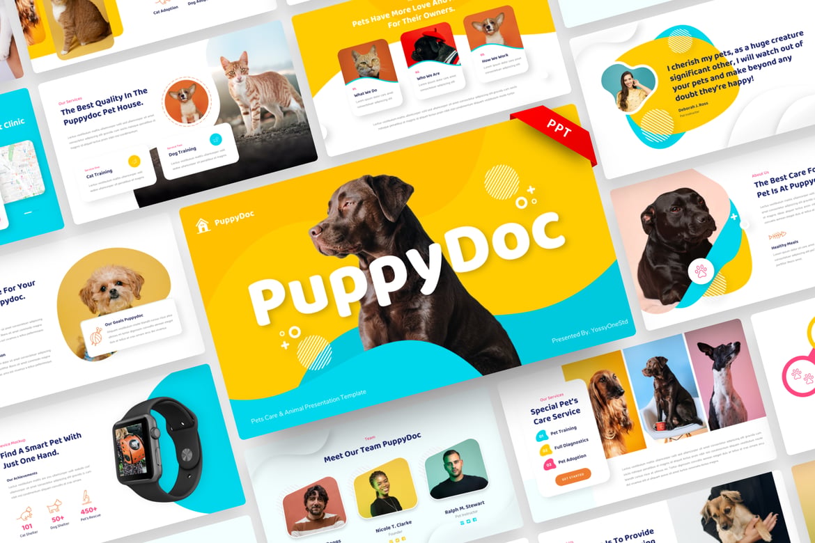 Template Presentasi PuppyDoc - Solusi Kreatif untuk Perawatan Hewan