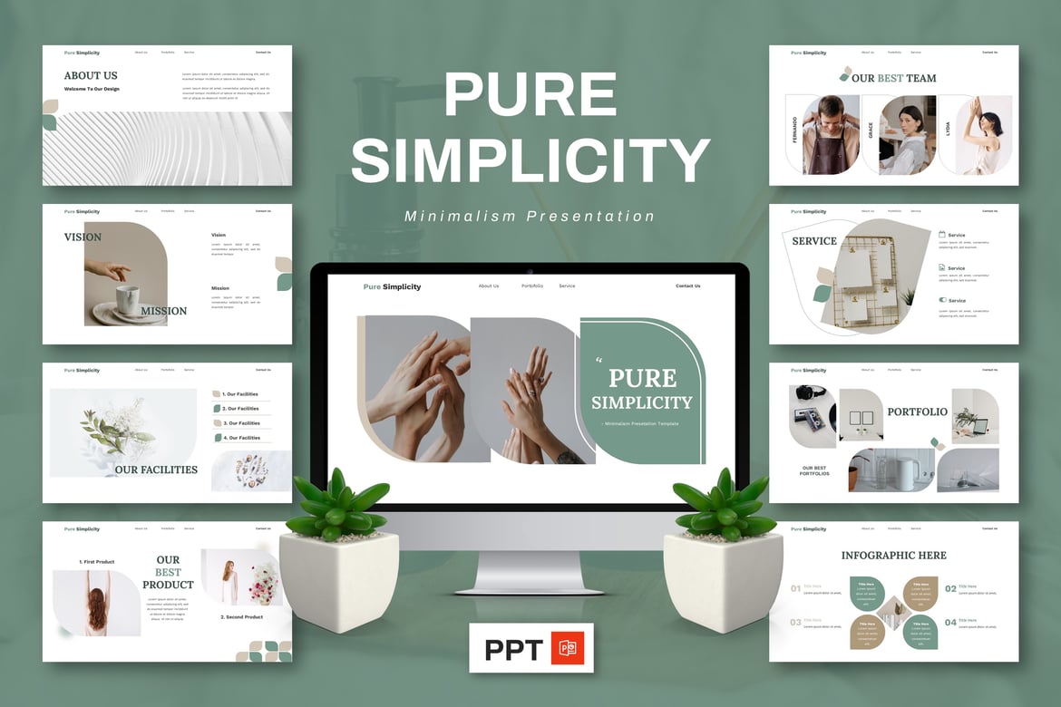 Template Presentasi Powerpoint Minimalis - Pure Simplicity