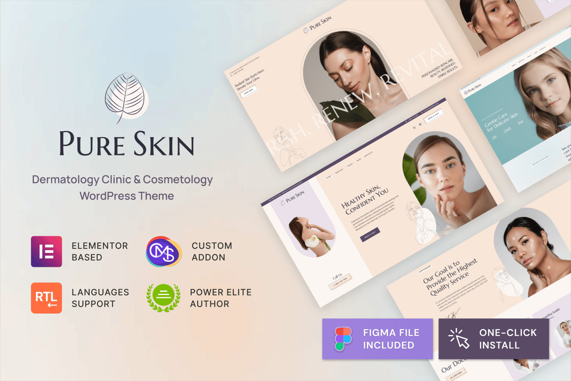 Tema WordPress Klinik Kulit dan Kecantikan - Pure Skin
