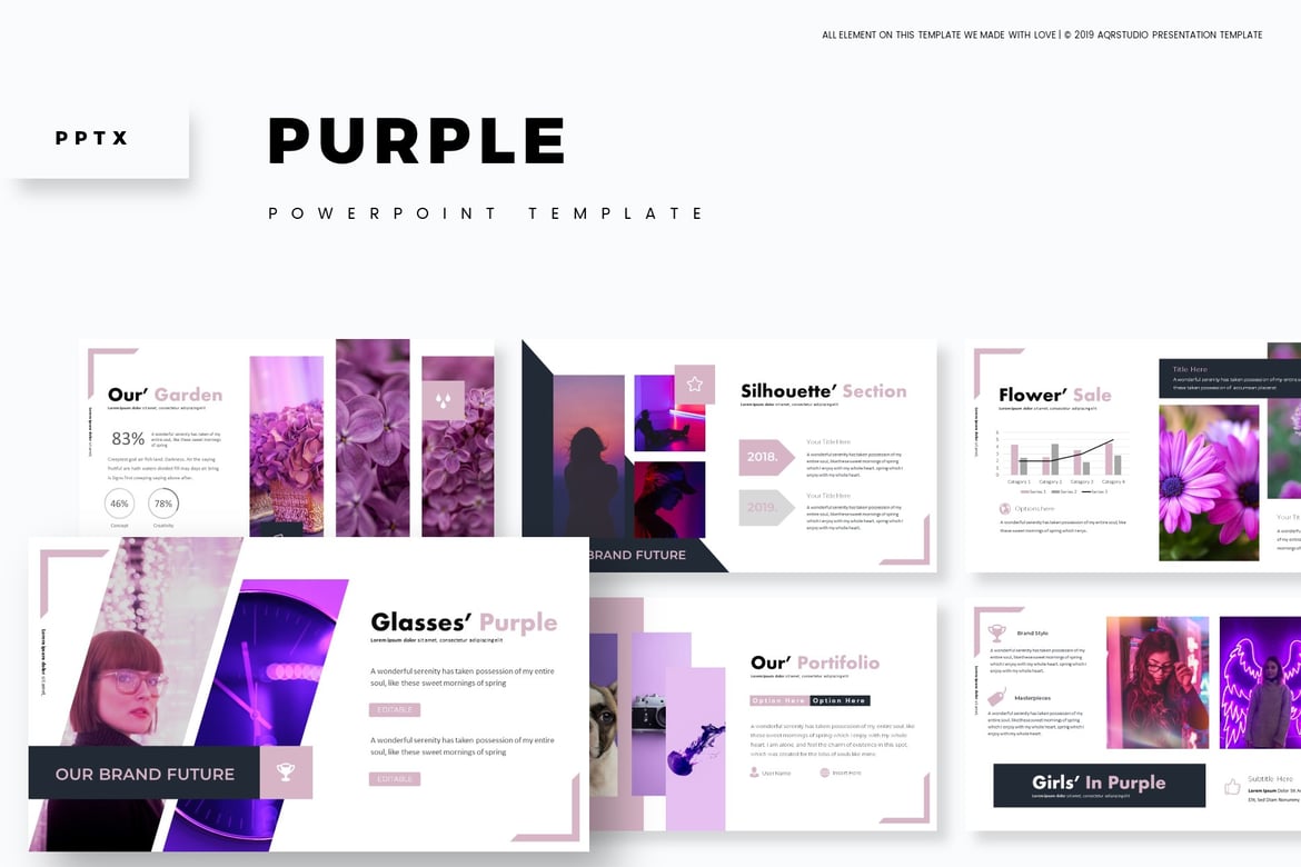 Template Powerpoint Ungu - Solusi Presentasi Profesional Anda