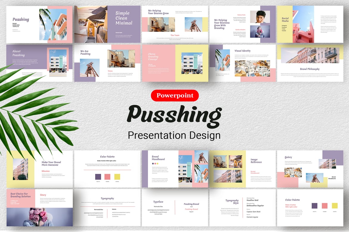 Template Presentasi Pusshing - Desain PowerPoint Profesional