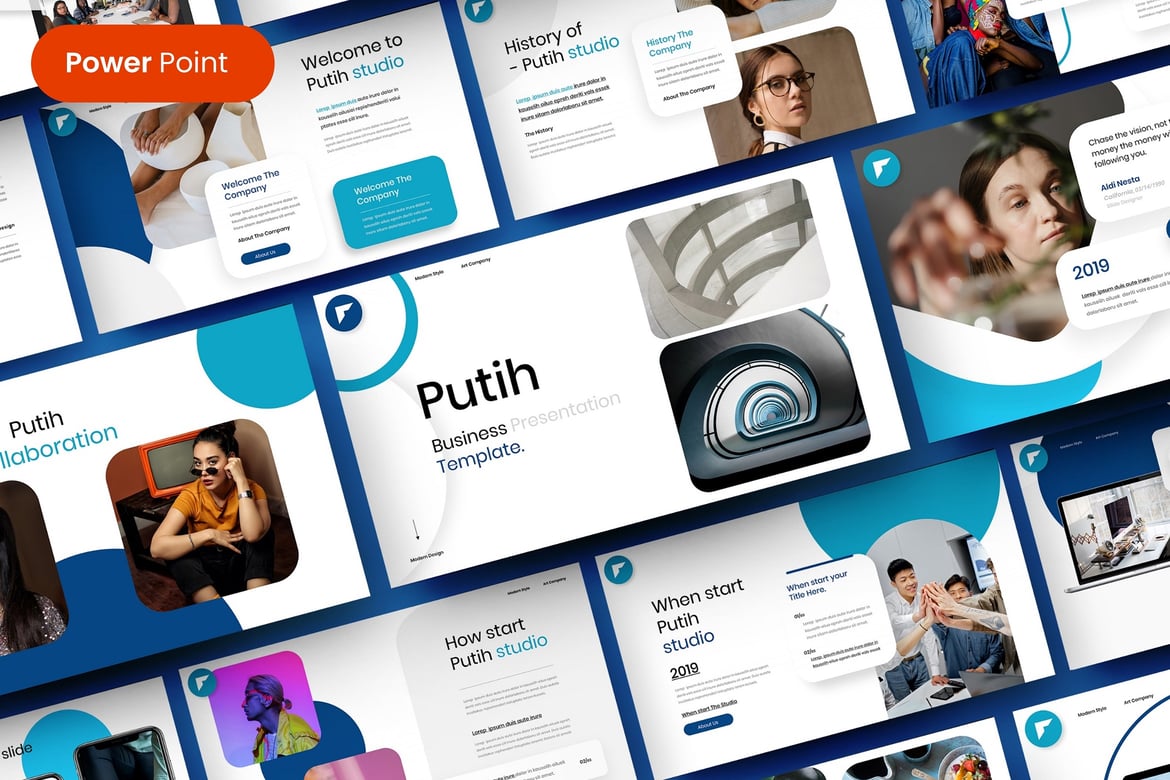 Putih – Template PowerPoint Bisnis Profesional