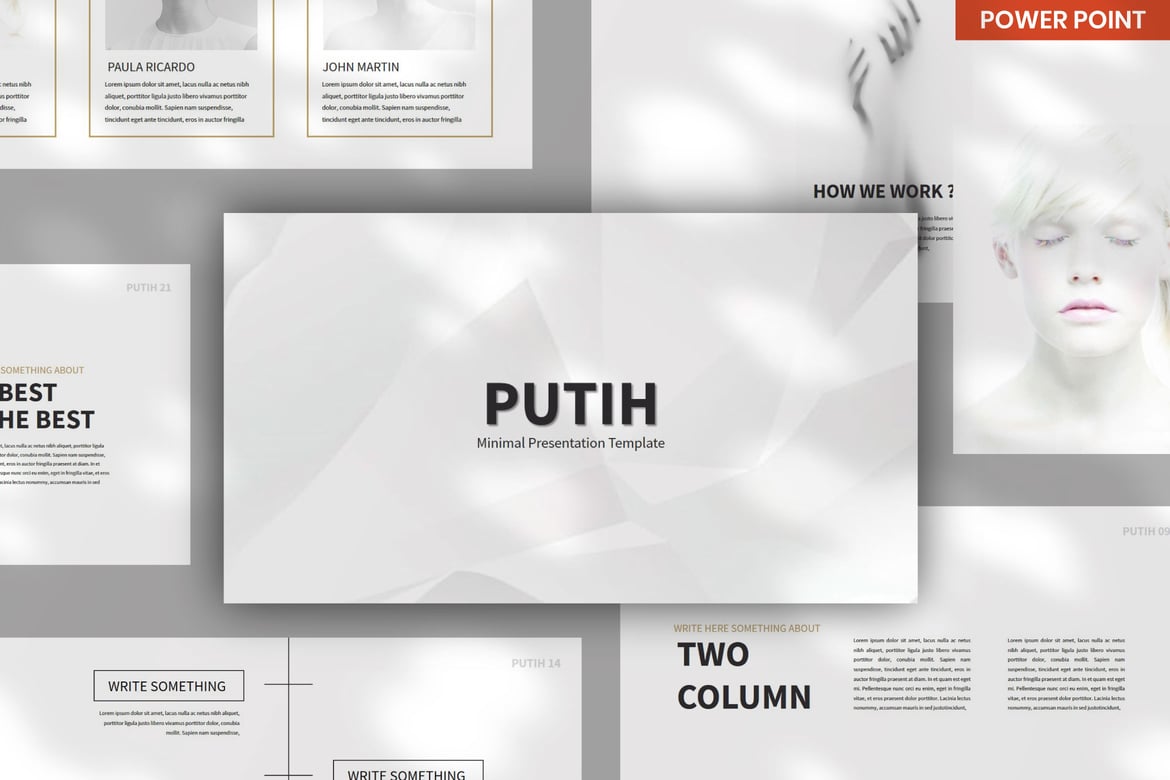 Template PowerPoint Putih Minimalis yang Serbaguna