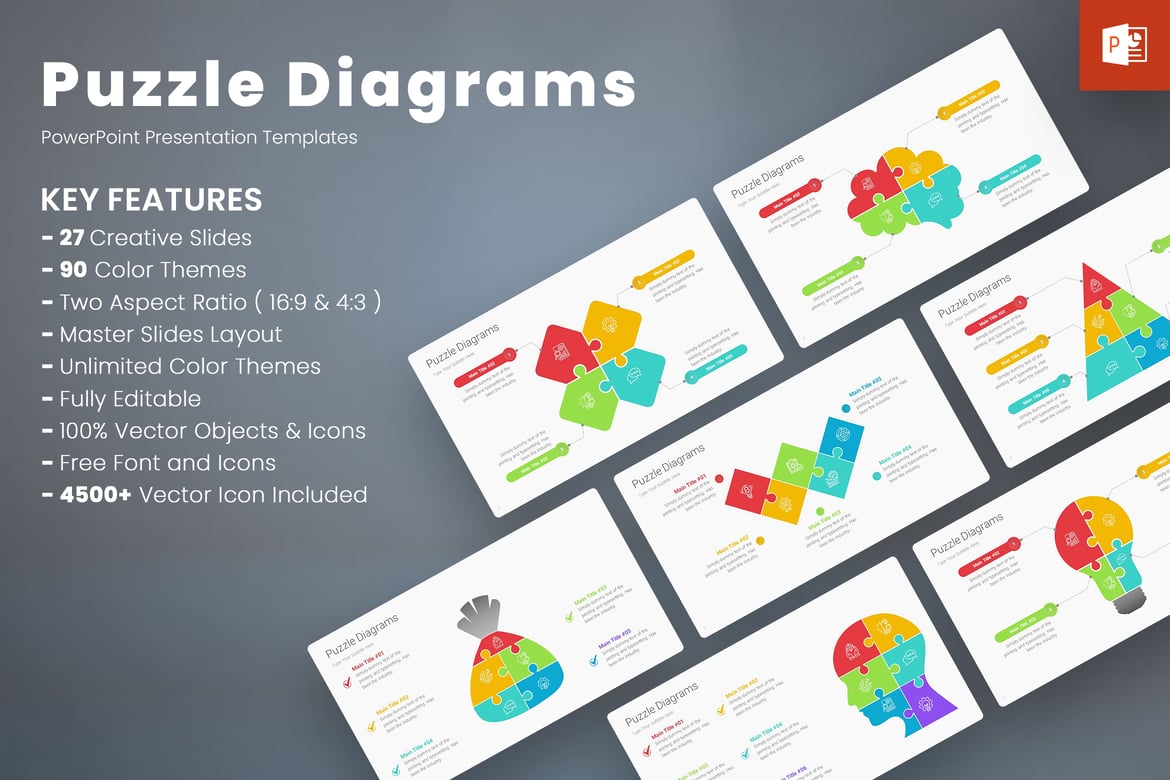 Template Presentasi Puzzle Diagrams yang Menarik dan Serbaguna