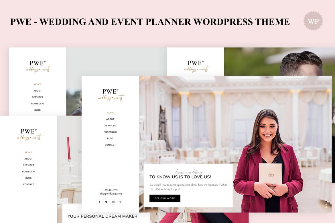 PWE - Tema WordPress Perencana Pernikahan dan Acara Modern