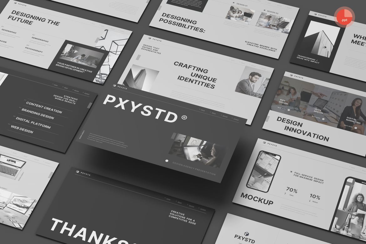 Template Presentasi PowerPoint Pxystd - Desain Menarik untuk Semua Kebutuhan