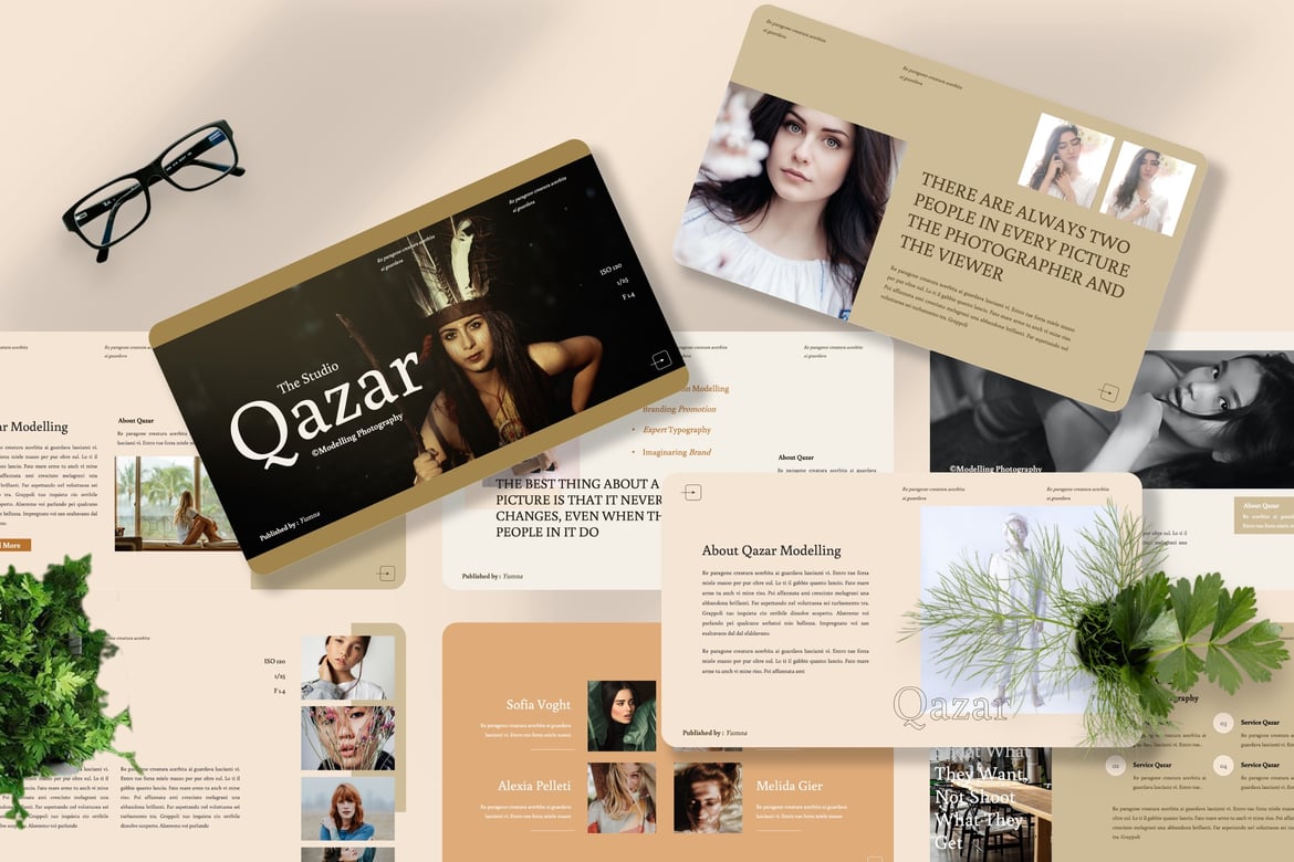 Qazar - Template Presentasi PowerPoint Kreatif dan Profesional