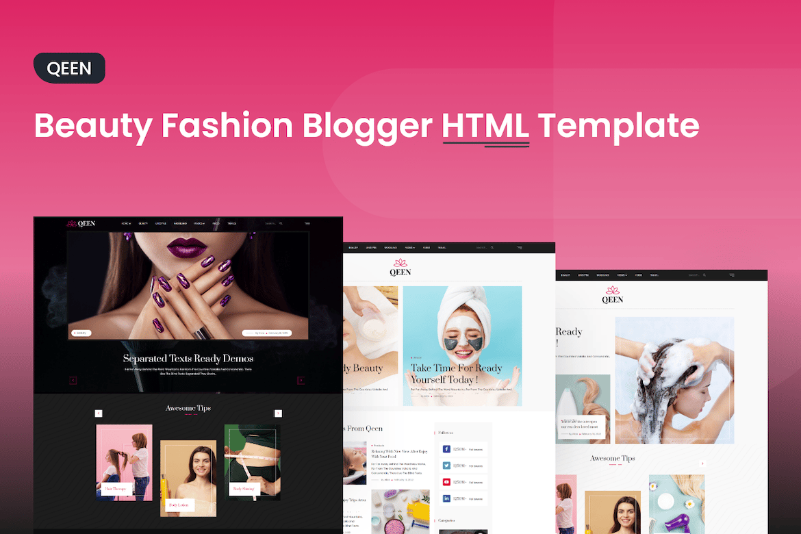Template Web QEEN: Solusi Kreatif untuk Blog Fashion dan Kecantikan Anda