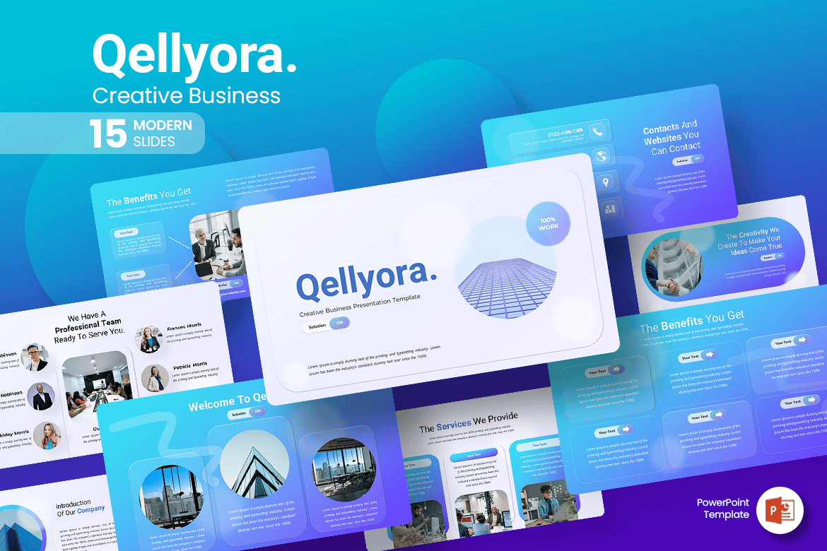 Qellyora - Template Presentasi Bisnis Kreatif yang Menarik