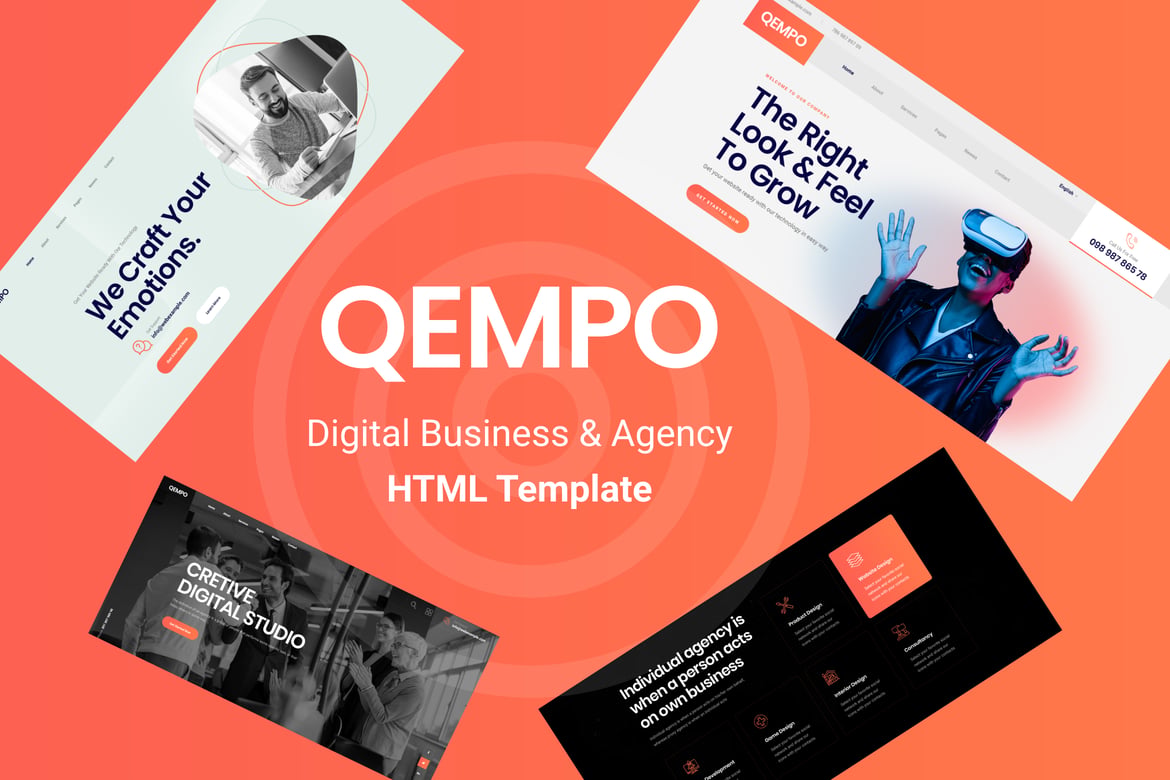 Qempo - Template Website Layanan Digital Modern