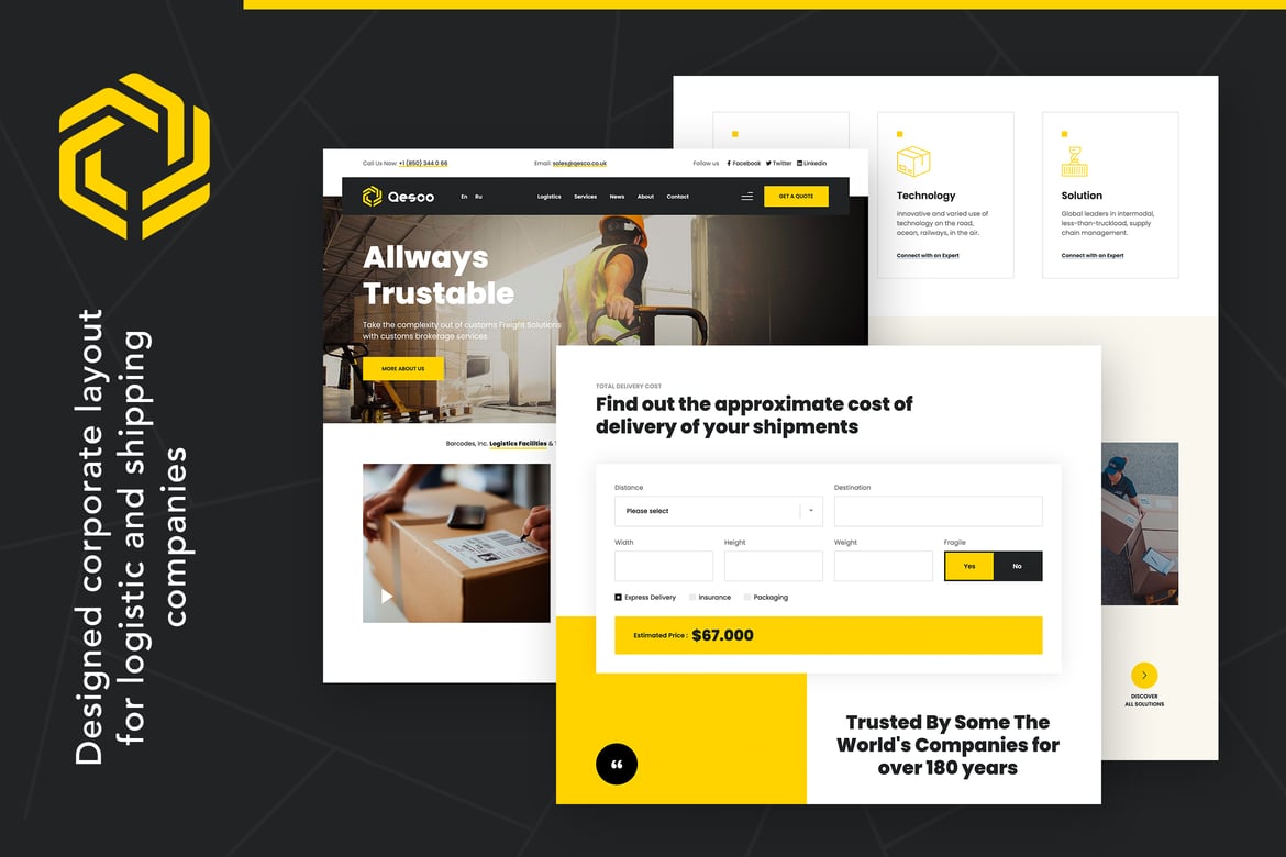 Tema WordPress Qesco: Solusi Ideal untuk Perusahaan Logistik dan Pengiriman