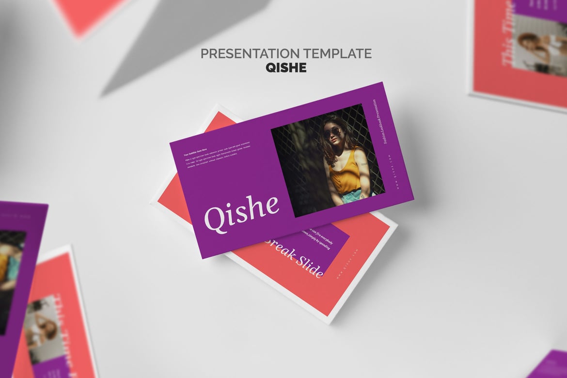 Qishe: Template PowerPoint Fashion Lookbook yang Menarik
