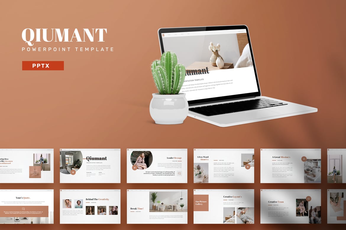 Template PowerPoint Qiumant yang Menarik dan Profesional