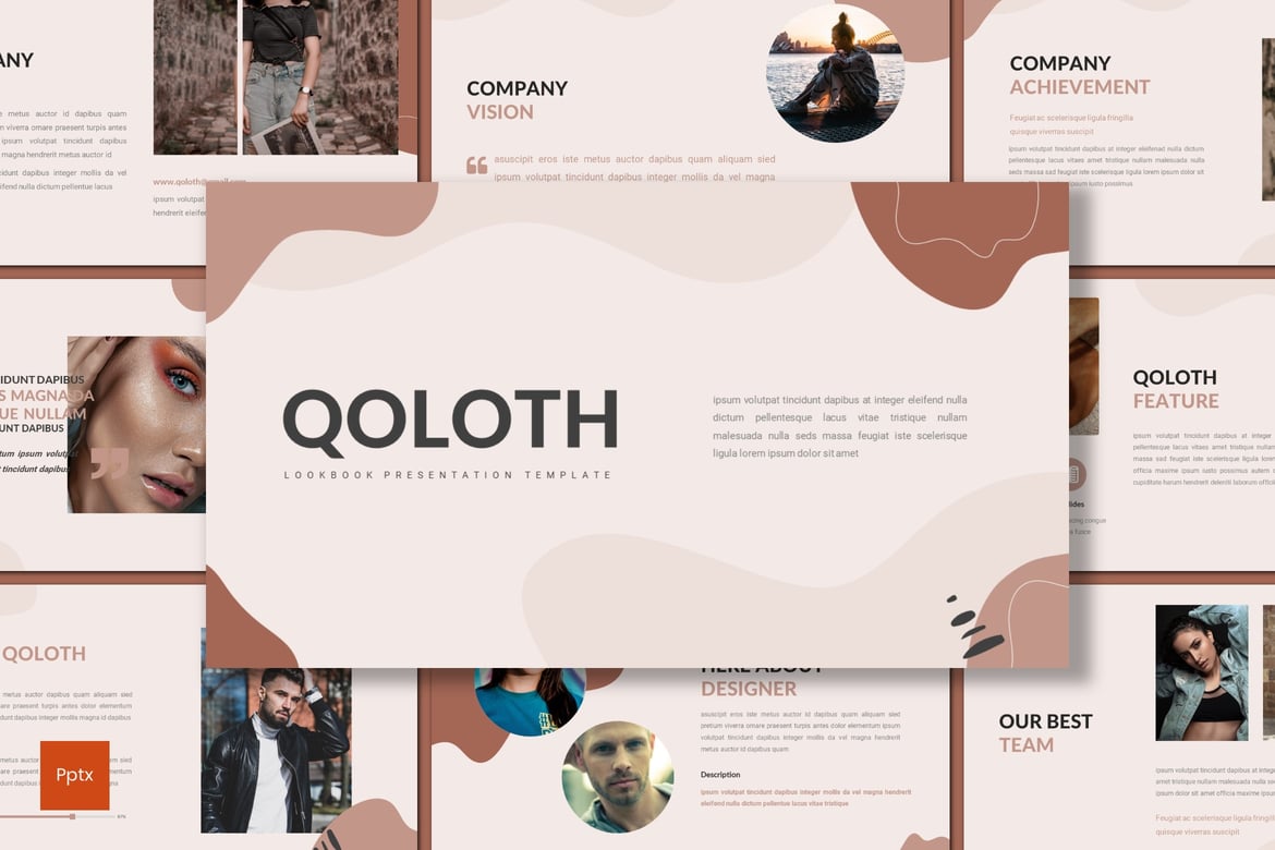 Qoloth - Template Presentasi PowerPoint yang Kreatif dan Minimalis