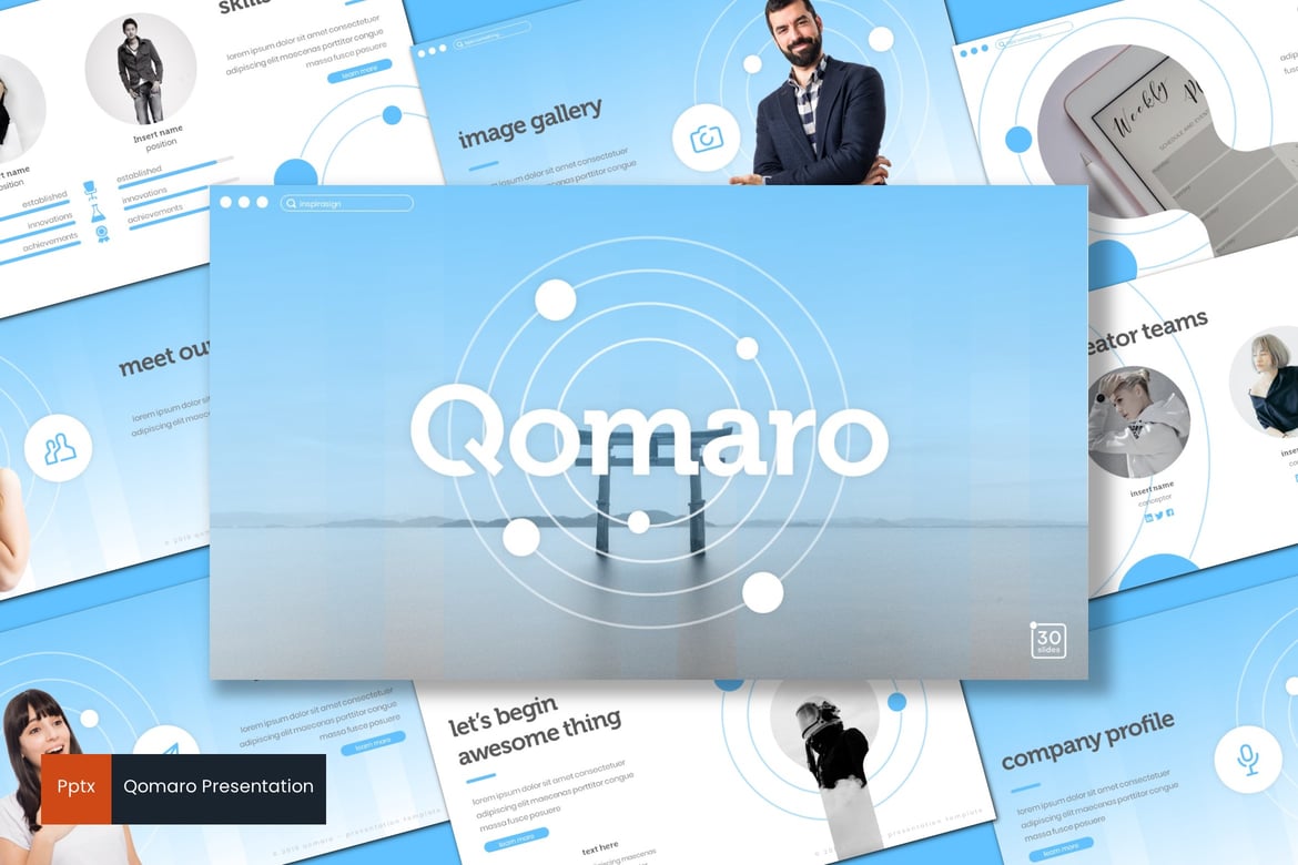 Qomaro - Template Presentasi PowerPoint Modern dan Kreatif