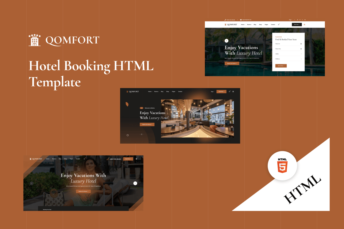 Qomfort - Template Website Pemesanan Hotel yang Menarik