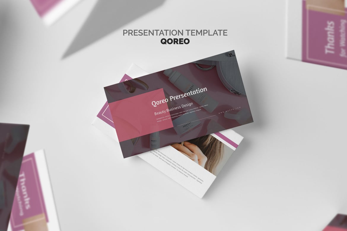 Qoreo: Template Presentasi Powerpoint untuk Bisnis Kecantikan