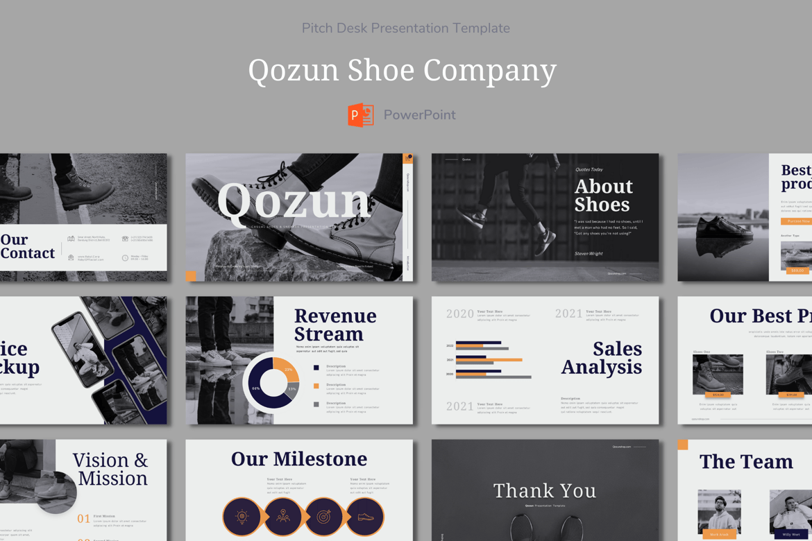 Template Presentasi Pitch Deck Qozun yang Menarik dan Fungsional