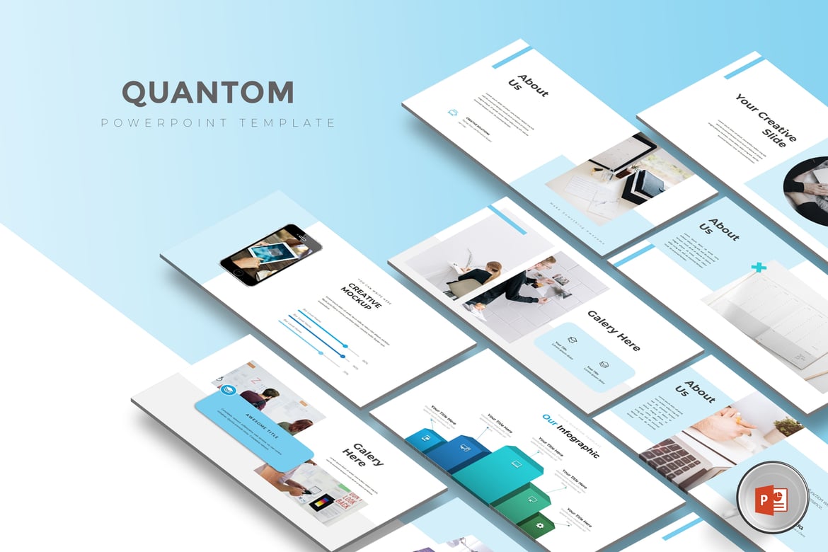 Template Presentasi PowerPoint Quantom - Solusi Kreatif untuk Semua Kebutuhan