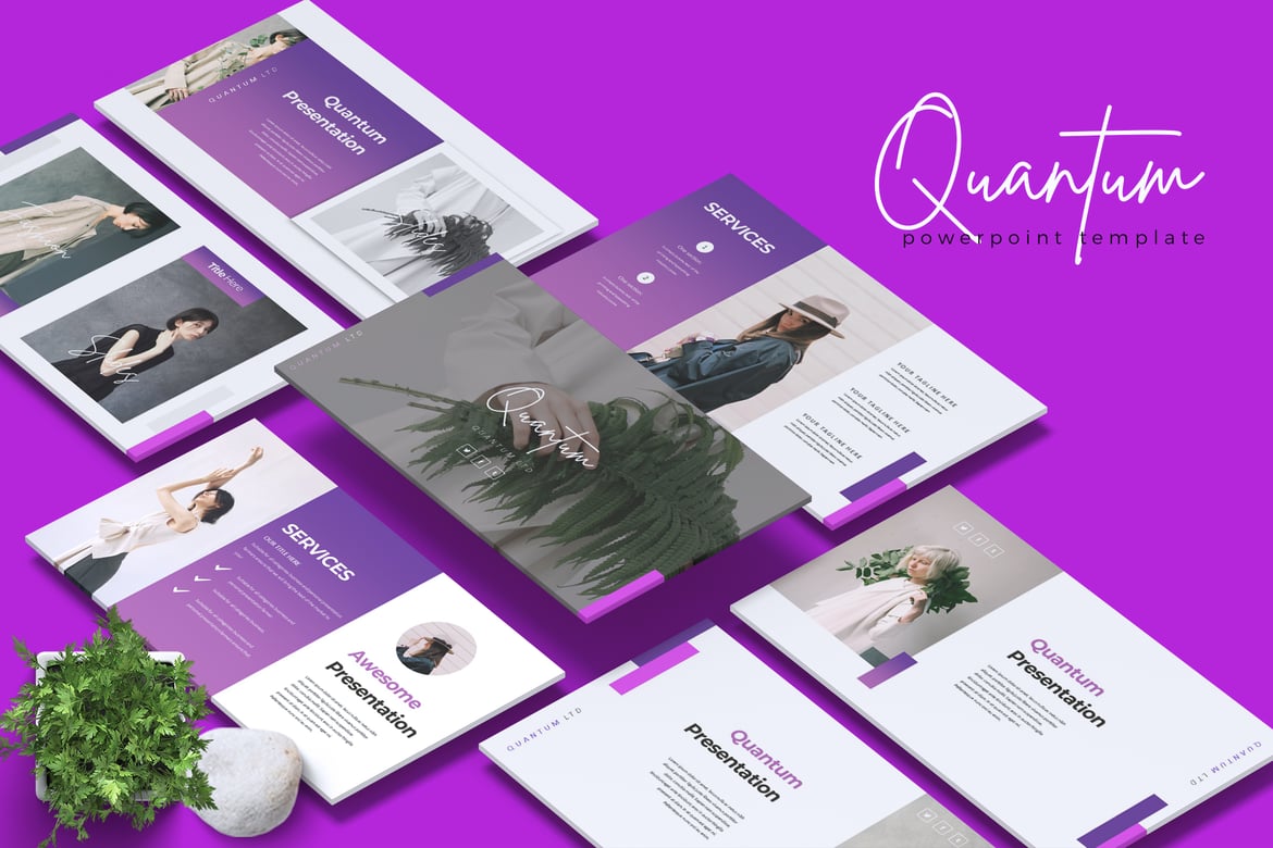 Template Presentasi PowerPoint QUANTUM yang Modern dan Profesional