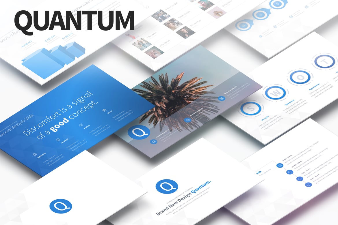 Template PowerPoint QUANTUM - Presentasi Serbaguna yang Menarik