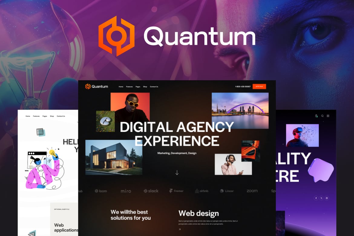 Quantum: Tema WordPress Kreatif dan Responsif untuk Agensi Digital
