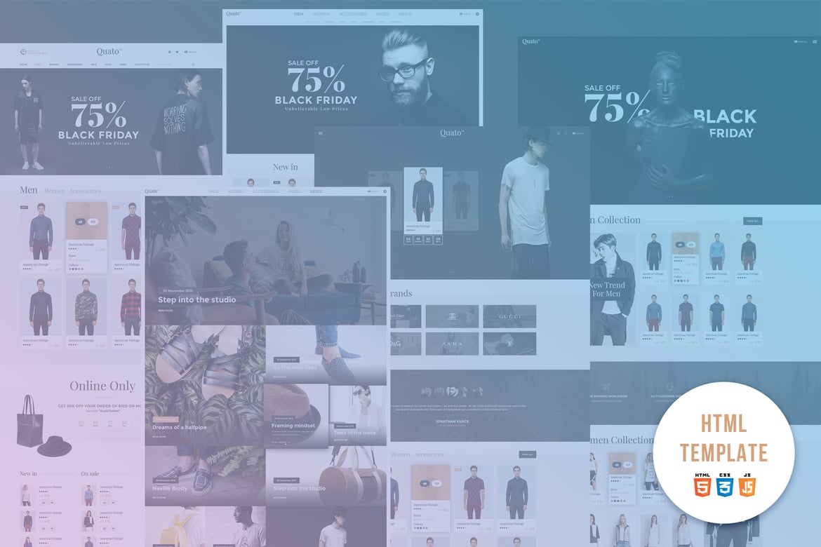 Quato | Template Web Responsif untuk Multi Toko yang Elegan