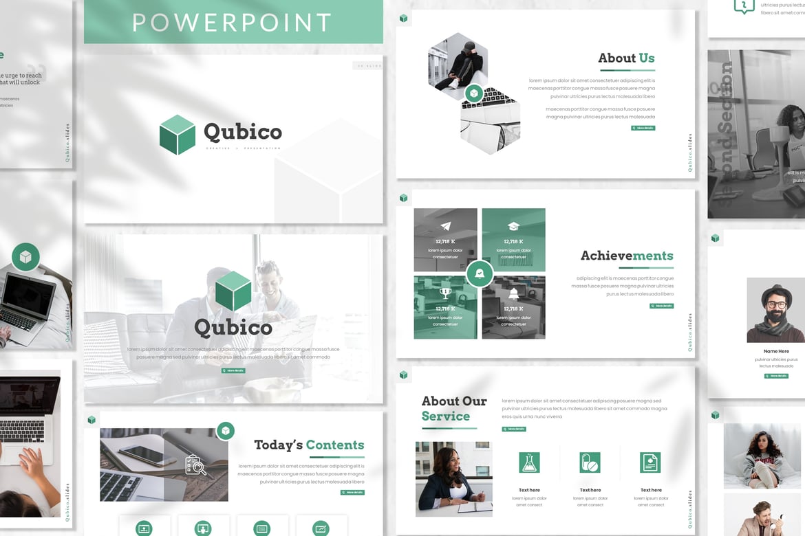 Qubico - Template Presentasi PowerPoint untuk Bisnis Modern