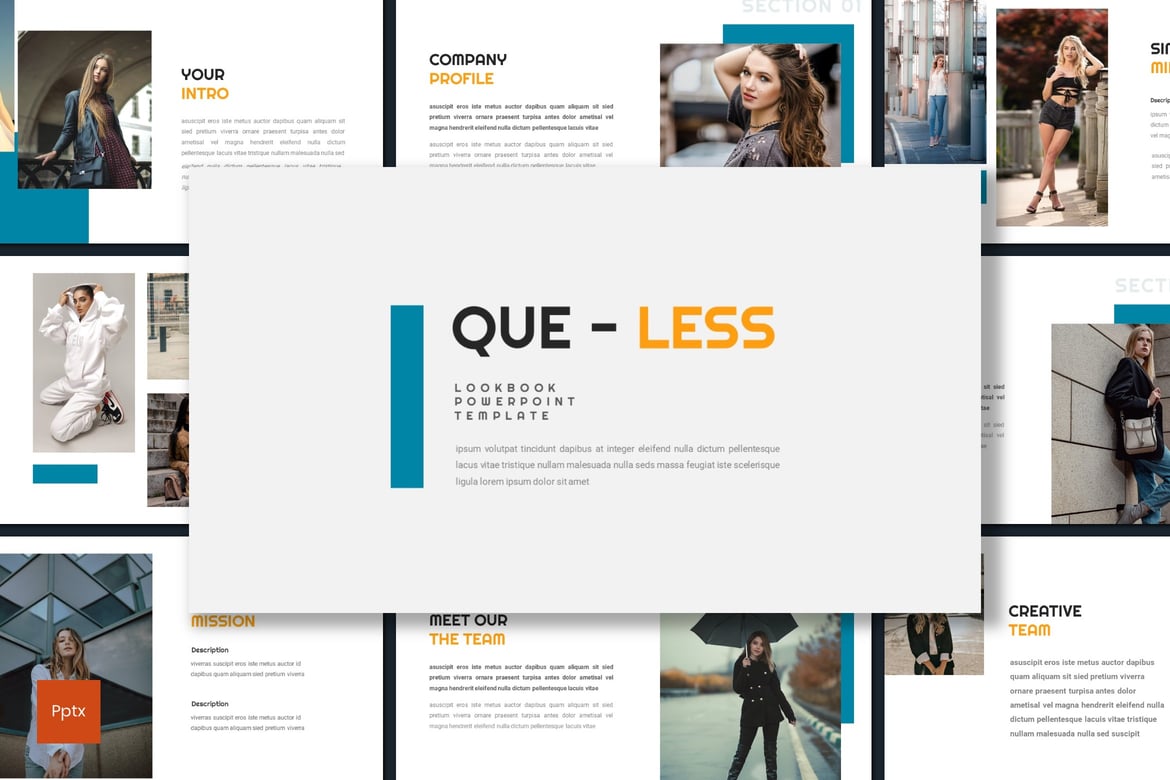 Template Presentasi PowerPoint Que-less yang Minimalis dan Kreatif
