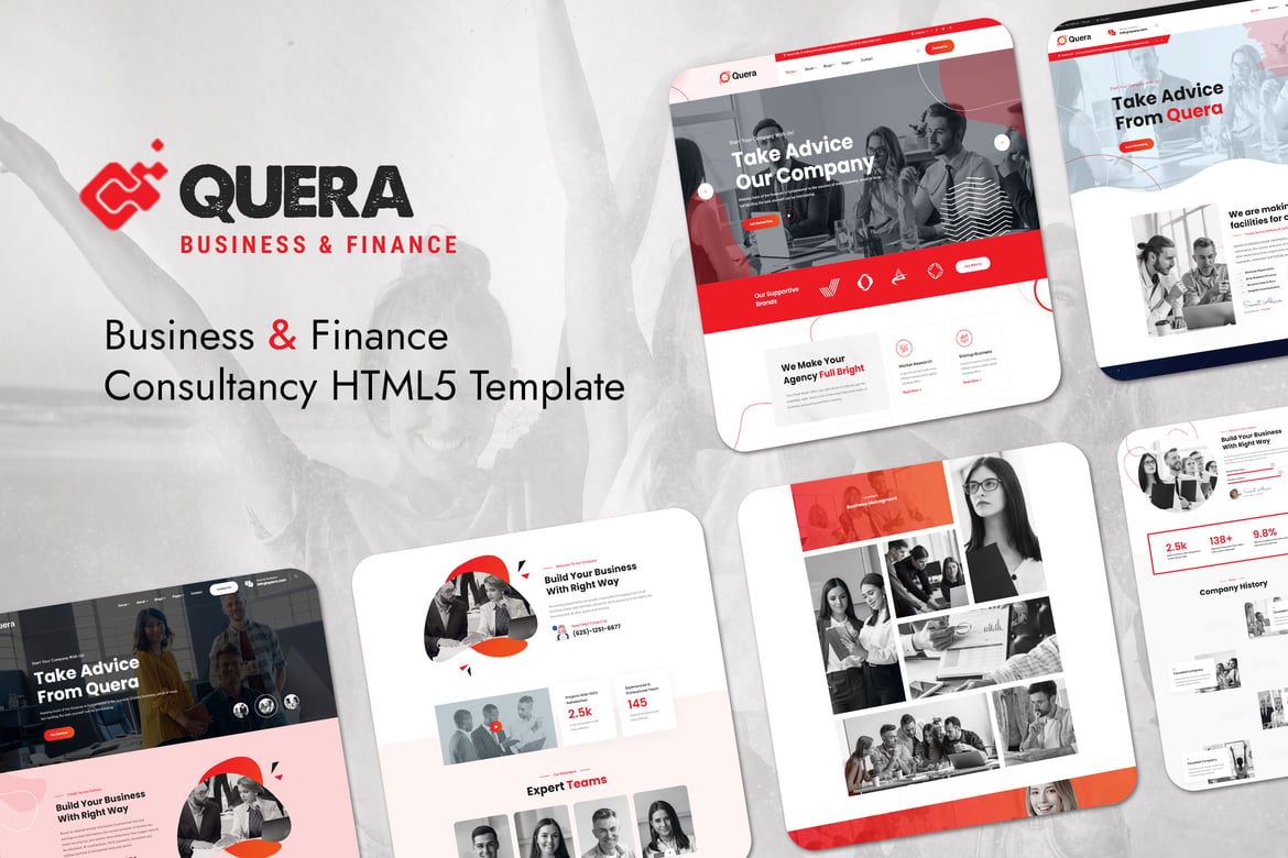 Quera – Template Website Konsultasi Bisnis & Keuangan HTML5 yang Profesional