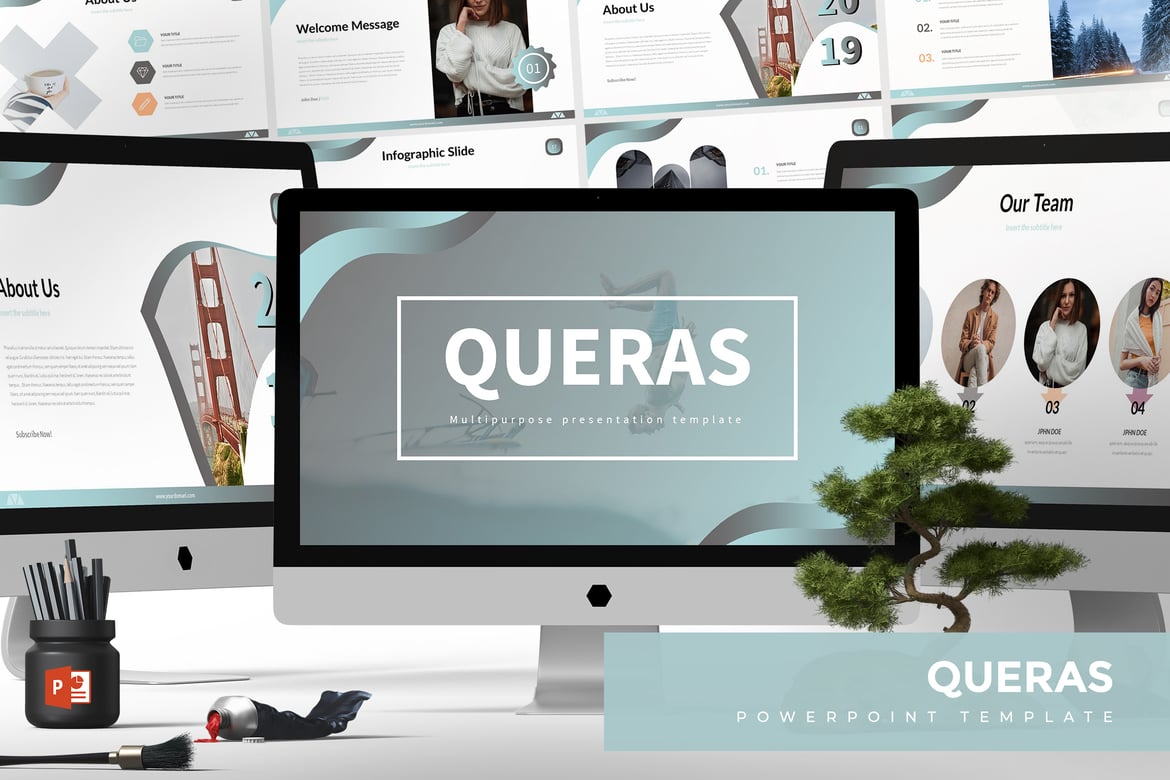 Queras - Template PowerPoint Serbaguna untuk Presentasi Anda