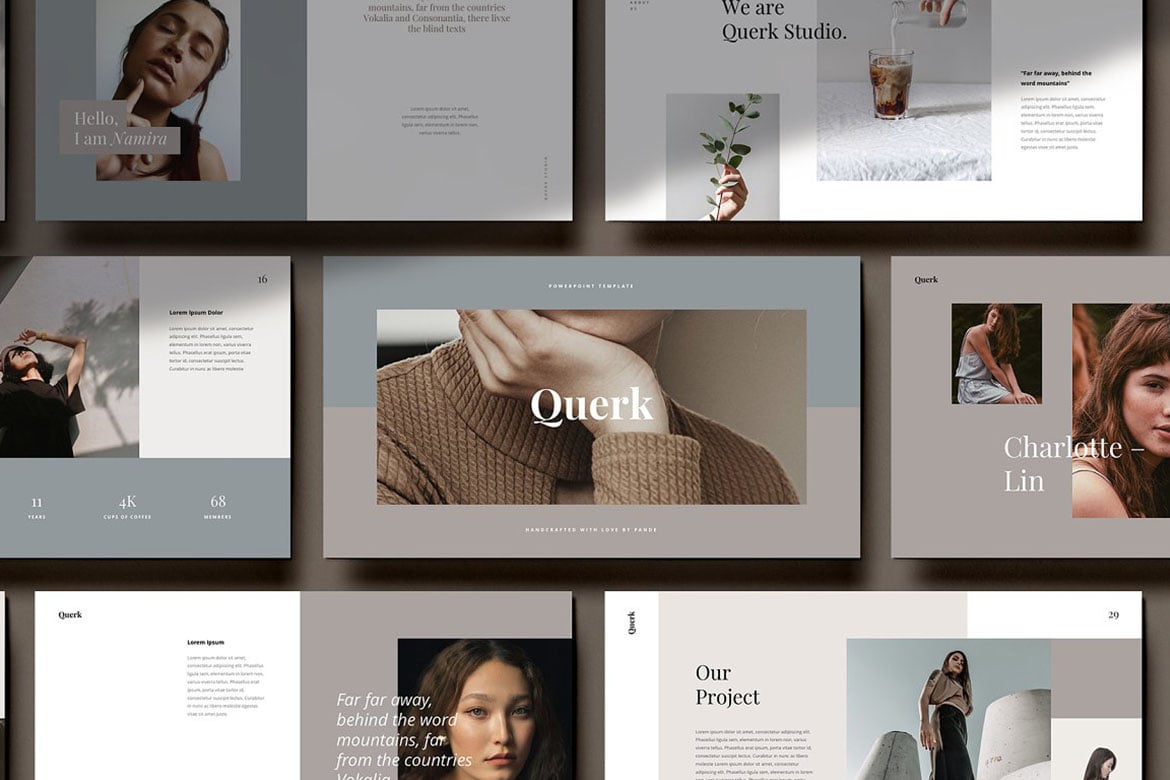 Template PowerPoint Querk: Presentasi Modern dan Elegan