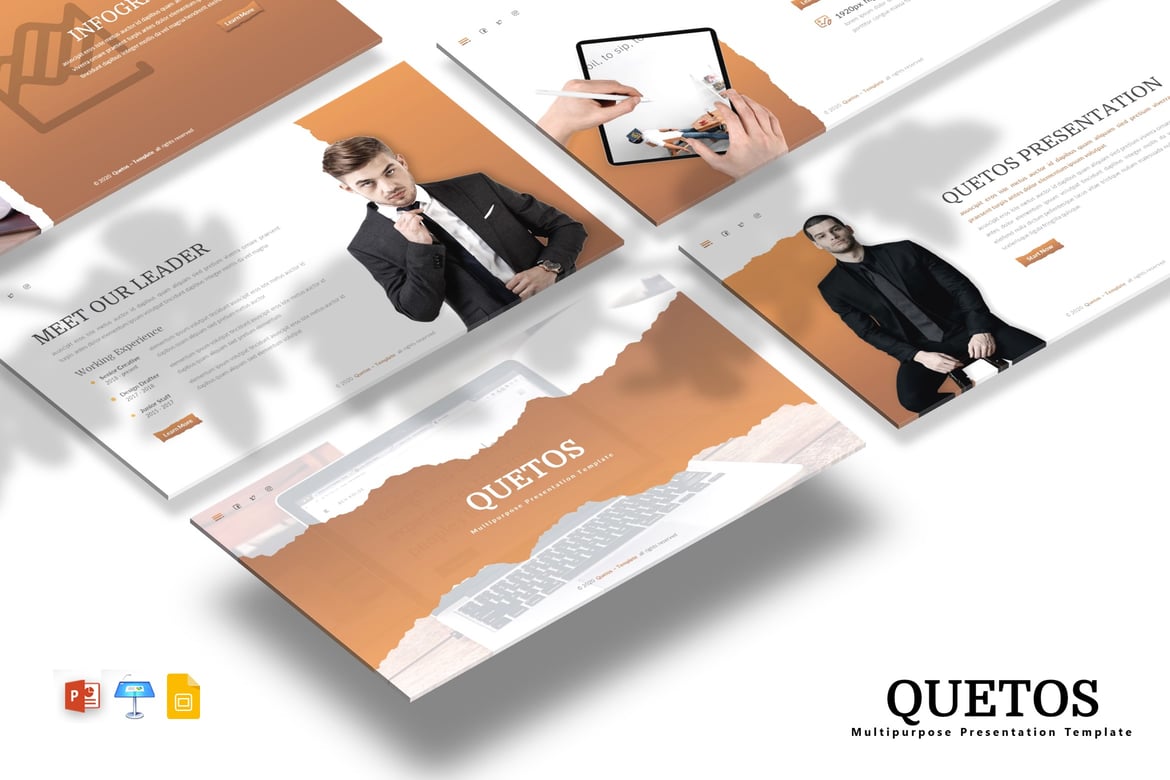 Quetos - Template Presentasi PowerPoint, Google Slides, dan Keynote yang Modern