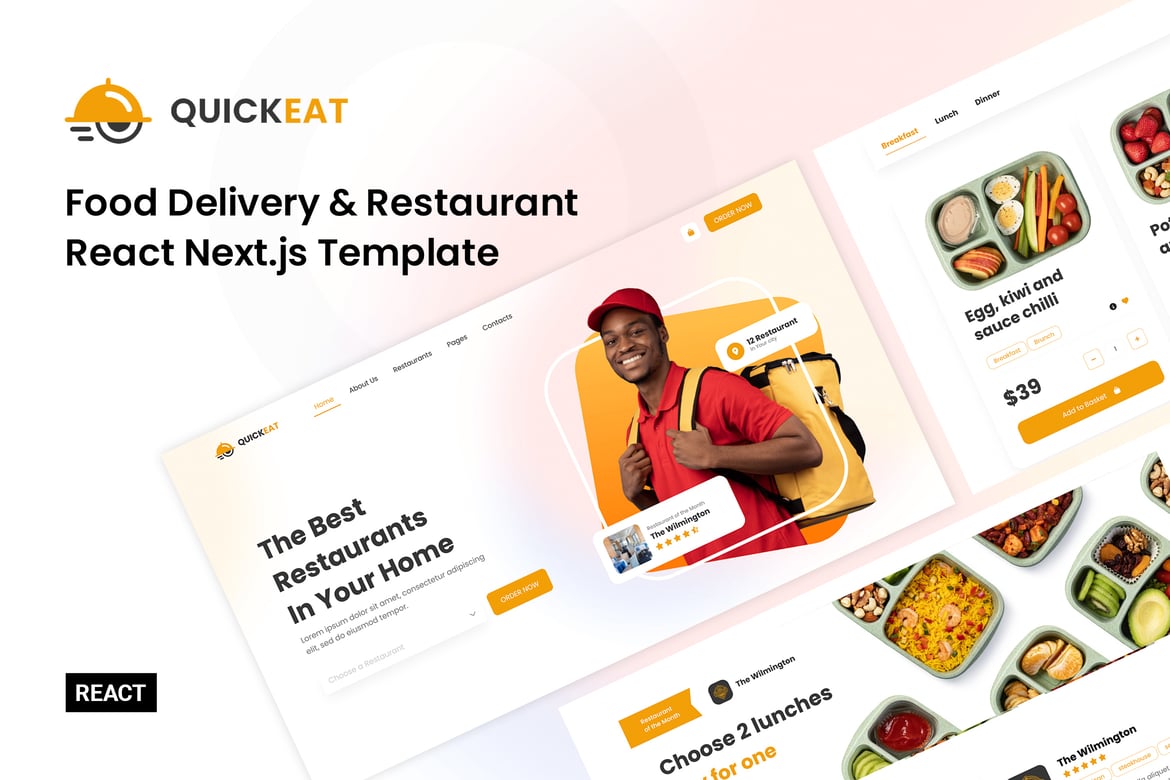 QuickEat - Template Website Pengiriman Makanan untuk Restoran Modern