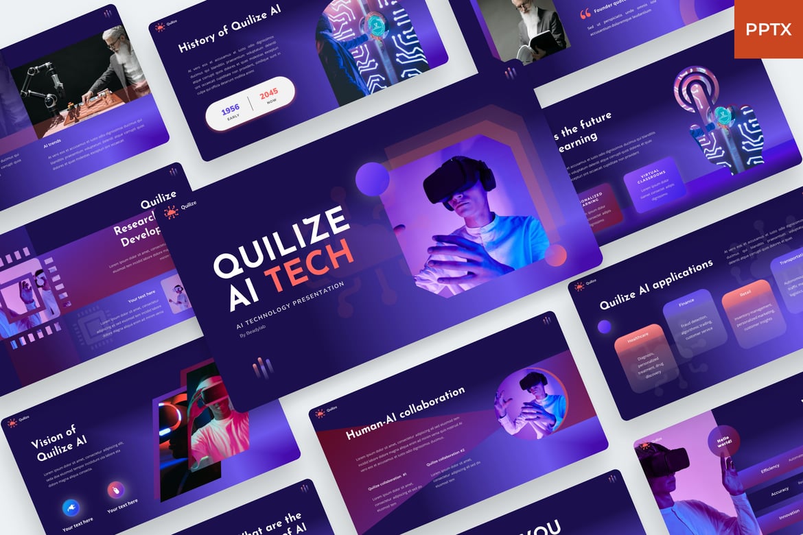 Quilize - Template PowerPoint AI yang Menarik