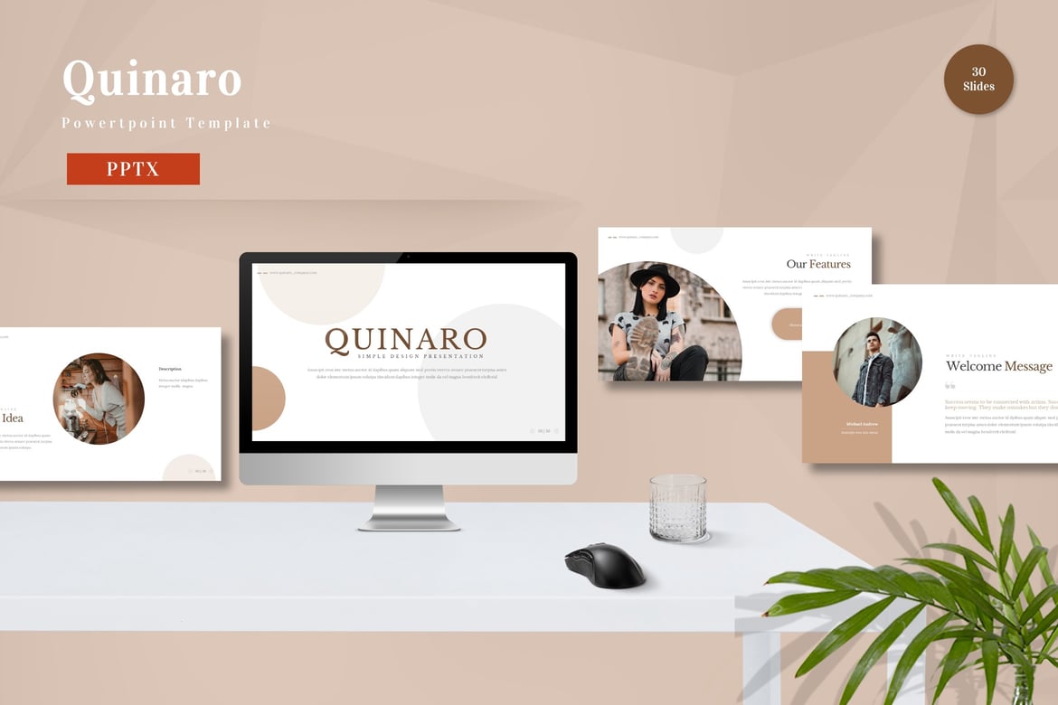 Template PowerPoint Quinaro - Ciptakan Presentasi Menarik dan Efektif