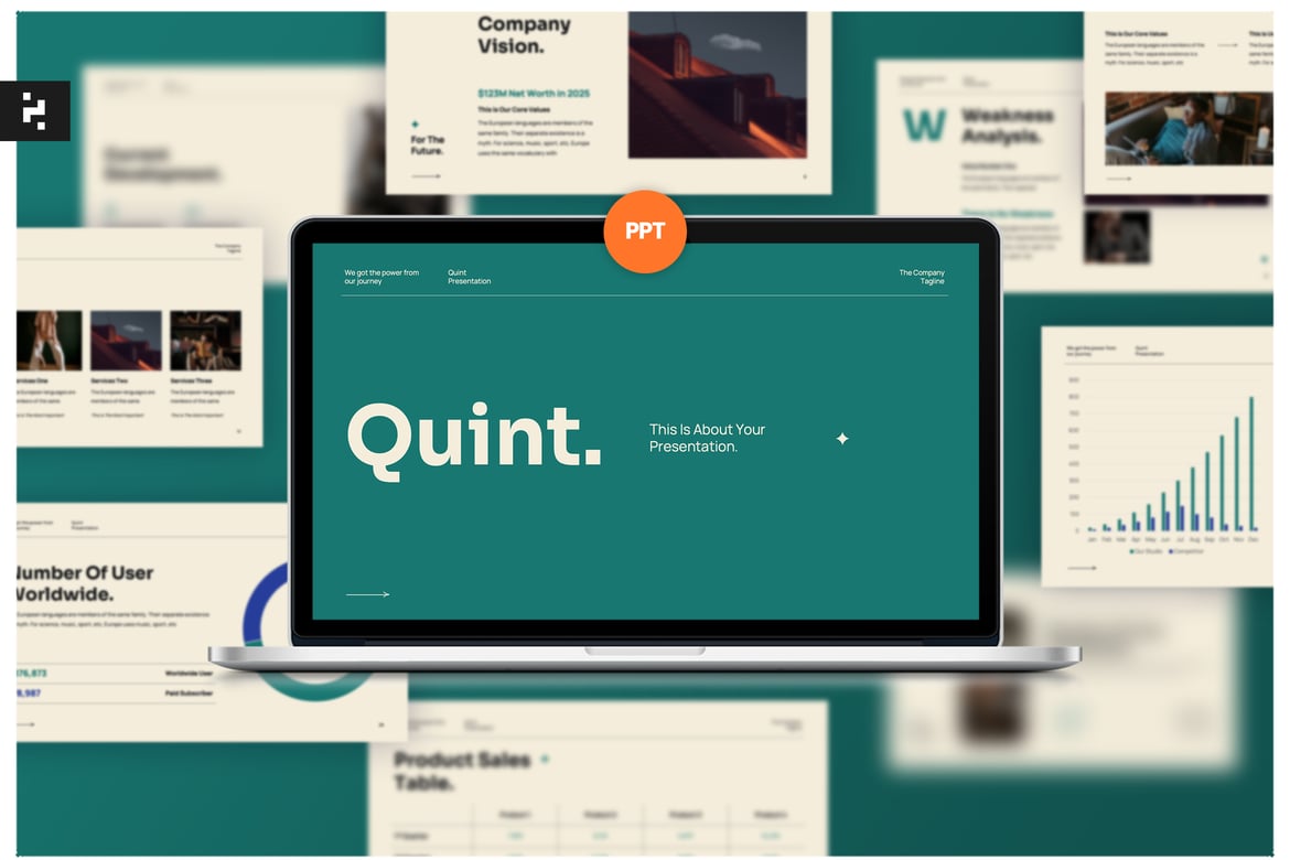 Template PowerPoint Quint: Solusi Presentasi Profesional dan Kreatif