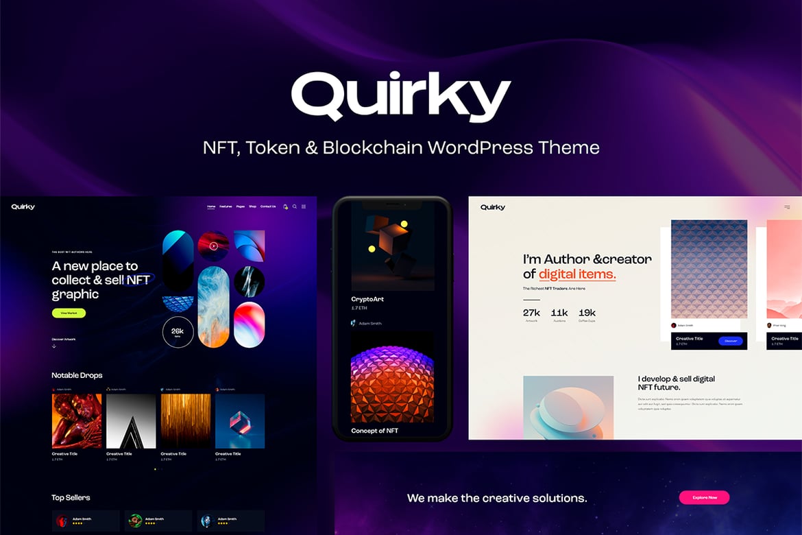 Tema WordPress Quirky: Solusi Modern untuk Cryptocurrency dan NFT