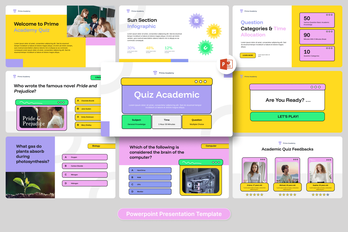 Template PowerPoint Kuis Edukasi yang Menarik dan Interaktif