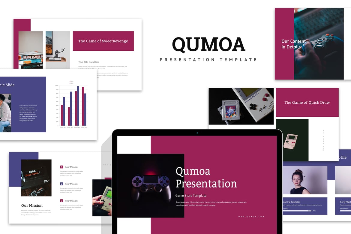 Qumoa: Template Presentasi Game PowerPoint yang Menarik