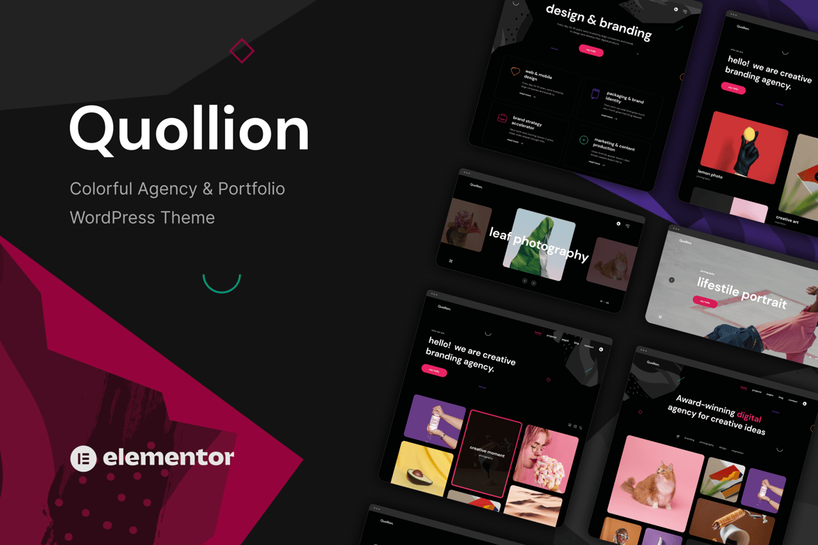 Quollion - Tema WordPress Kreatif untuk Agensi dan Portofolio