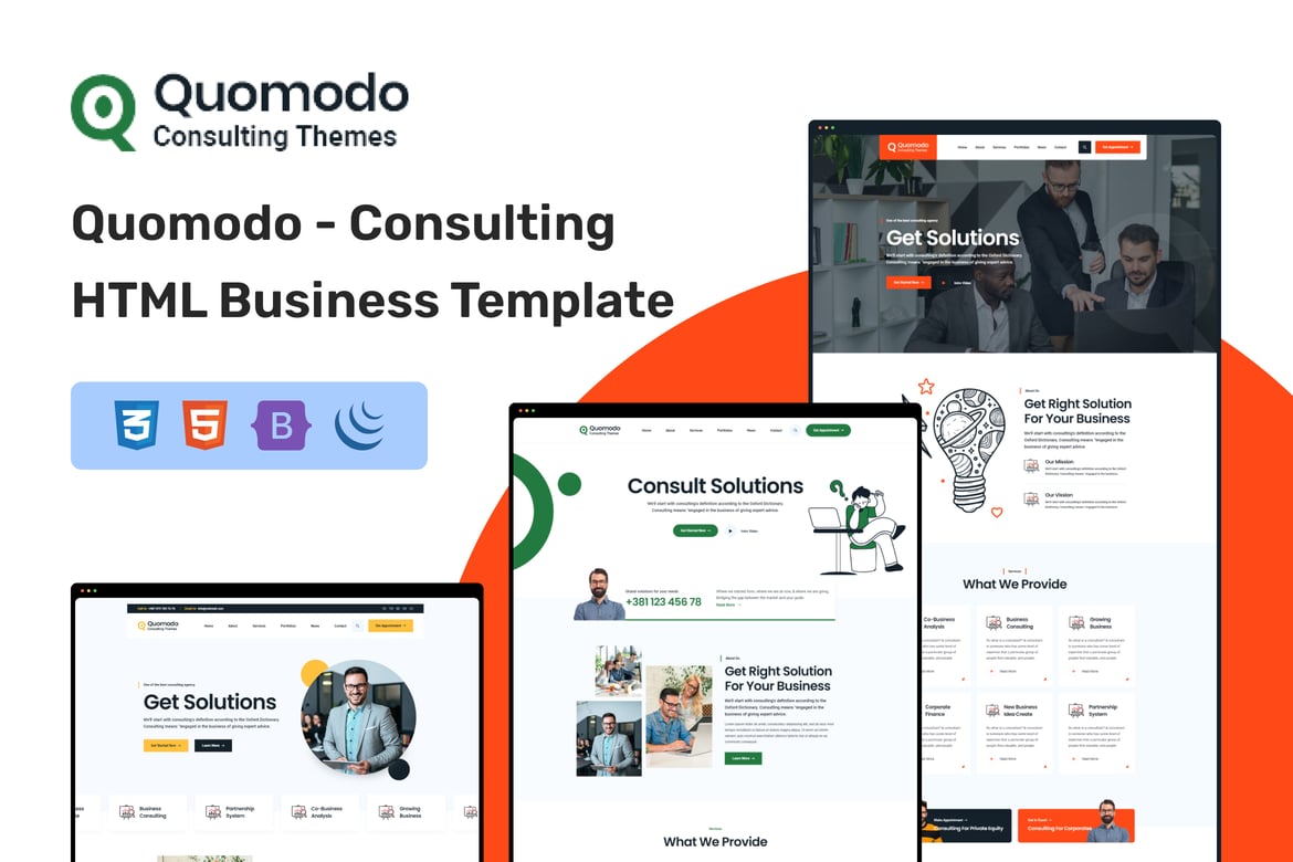 Quomodo - Template Website Agensi Konsultasi Modern