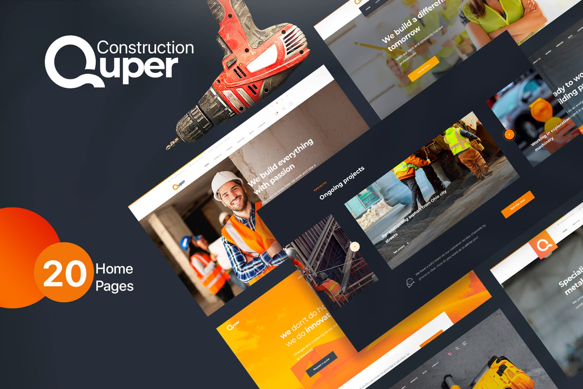 Template Web Quper - Solusi Modern untuk Konstruksi dan Bangunan