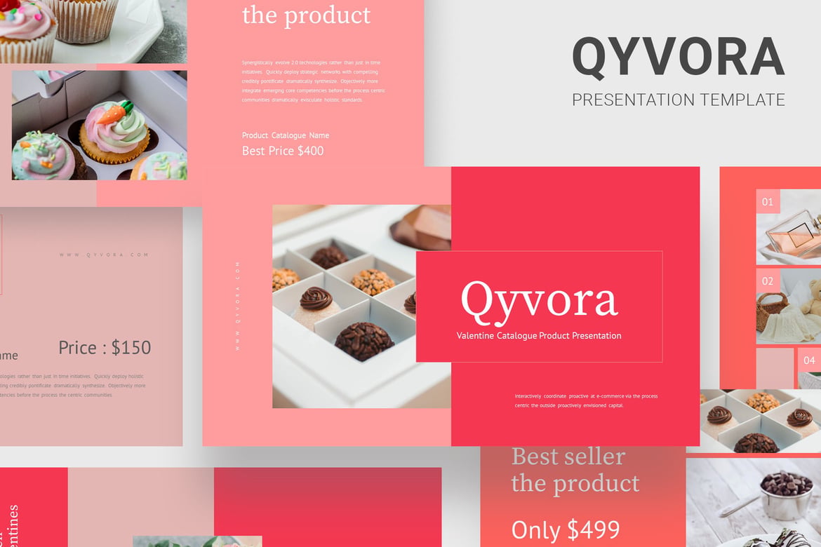 Katalog Valentine Qyvora - Template PowerPoint Menarik dan Profesional